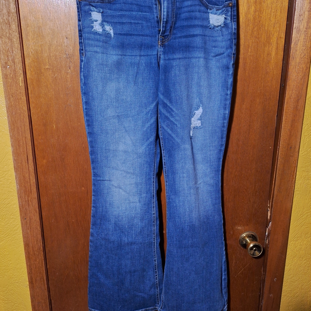 Classic Blue Highrise Flare Jeans
